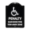 Signmission Penalty $100 $500 Fine Tow-Away Zone Heavy-Gauge Aluminum Sign, 24" x 18", BW-1824-23330 A-DES-BW-1824-23330 - alternate 1